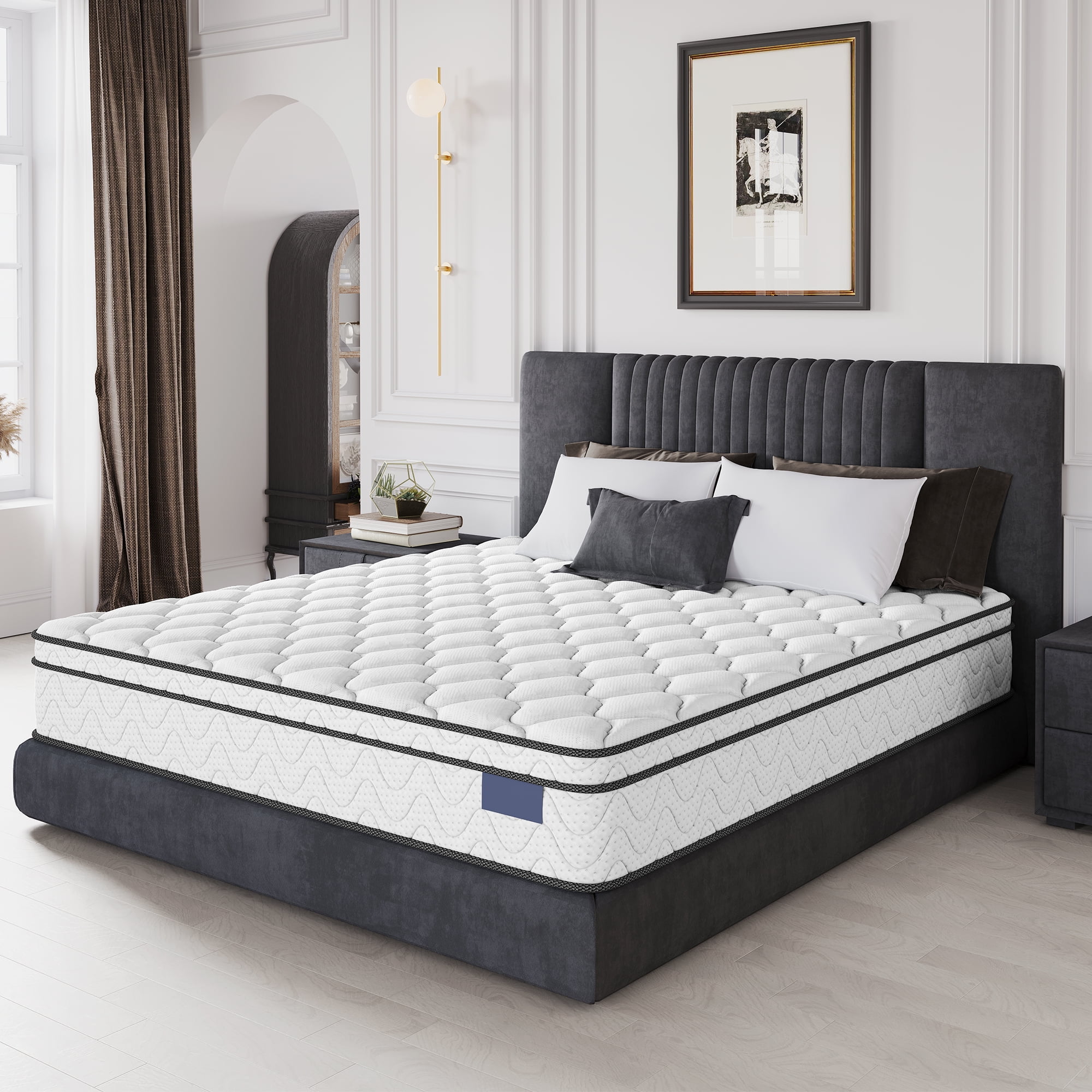 9 Inch Twin-XL Mattress, CertiPUR-US Certified Memory Foam Hybrid Mattress in a Box, Medium Firm Bed Mattress for Kids, Teens & Adults, Neche Single Mattress with Pressure Relief & Support