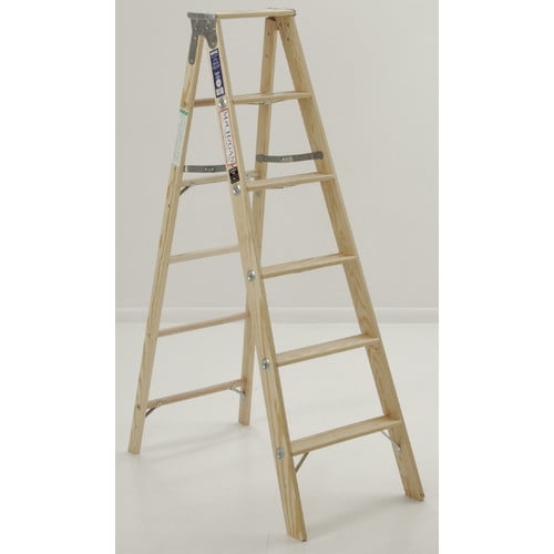 Michigan Ladder 3.1 ft Wood Step Ladder with 300 lb. Load Capacity