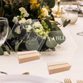thumbnail image 3 of Clear Acrylic Wedding Table Sign with Wooden Base Smooth Edge Widely Used DIY Acrylic Board Holiday Party Decoration, 3 of 8