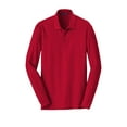thumbnail image 5 of Port Authority Long Sleeve Core Classic Pique Polo-L (Rich Red), 5 of 6