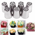 thumbnail image 2 of Boquillas rusas para glaseado de tulipán, boquillas de acero inoxidable para crema de flores, boquillas para pastelería, bolsa para decoración de pasteles y magdalenas, moldes 1pca, 2 of 3