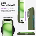 thumbnail image 5 of Compatible with iPhone 15 Plus Case 6.7", Slim Liquid Silicone 3 Layers Full Covered Soft Gel Rubber Cover Protective Phone Case with Anti-Scratch Microfiber Lining-Cedar Green, 5 of 13