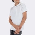thumbnail image 2 of Playera Polo para Niño 100% Algodón Marca Optima – Blanco, 2 of 3