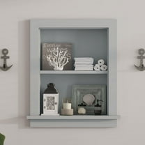Hironpal Grey 2-Tier Recessed 15x18 Wall Niche Medicine Cabinet Replacement, in The Wall Bathroom Cabinet Insert Shelf/Shelves