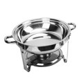 thumbnail image 1 of Ensemble de Buffet de Plats à Chafer pour la Restauration 6L en Acier Inoxydable Rond Chafer et Réchauffeur de Buffet avec Réchaud à Alcool Détachable pour Fêtes Mariages Traiteur, 1 of 7