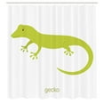 thumbnail image 2 of Ambesonne Savannah Shower Curtain, Australian Lizard Gecko, 69"Wx75"L, Pistachio Green and White, 2 of 4