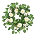 thumbnail image 2 of 45cm corona de peonía Artificial de seda bnca, guirnalda de peonía de puerta frontal para interior al aire libre, decoración del hogar Decoración de Baoblaze Guirnalda de puerta floral, 2 of 8