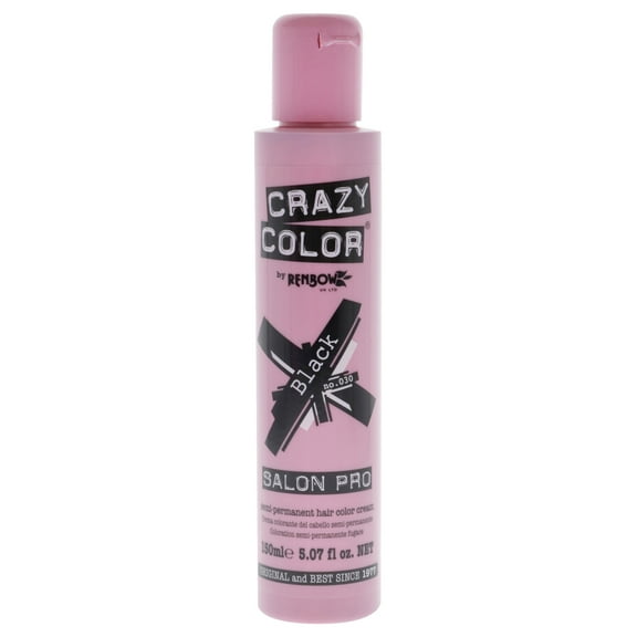 Crazy Color Crazy Color Salon Pro Semi Permanent Hair Color - 030 Black , 5.07 oz Hair Color