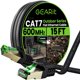 thumbnail image 1 of Cable Ethernet GearIt Cat7 plano para exteriores, 4,5 m, 600 MHz, 10 Gbps, 1 of 8