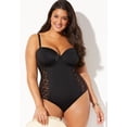 thumbnail image 3 of Swimsuits for All Women's Crochet Underwire One Piece Swimsuit, 3 of 6