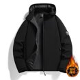 thumbnail image 4 of Unir Windproof Lined Hooded Sports Jacket for Unisex, Full Zip Long Sleeve with Pockets, Casual Everyday Outdoor Outerwear, 1 Piece, M-6XL, Plus Size Friendly, 4 of 4