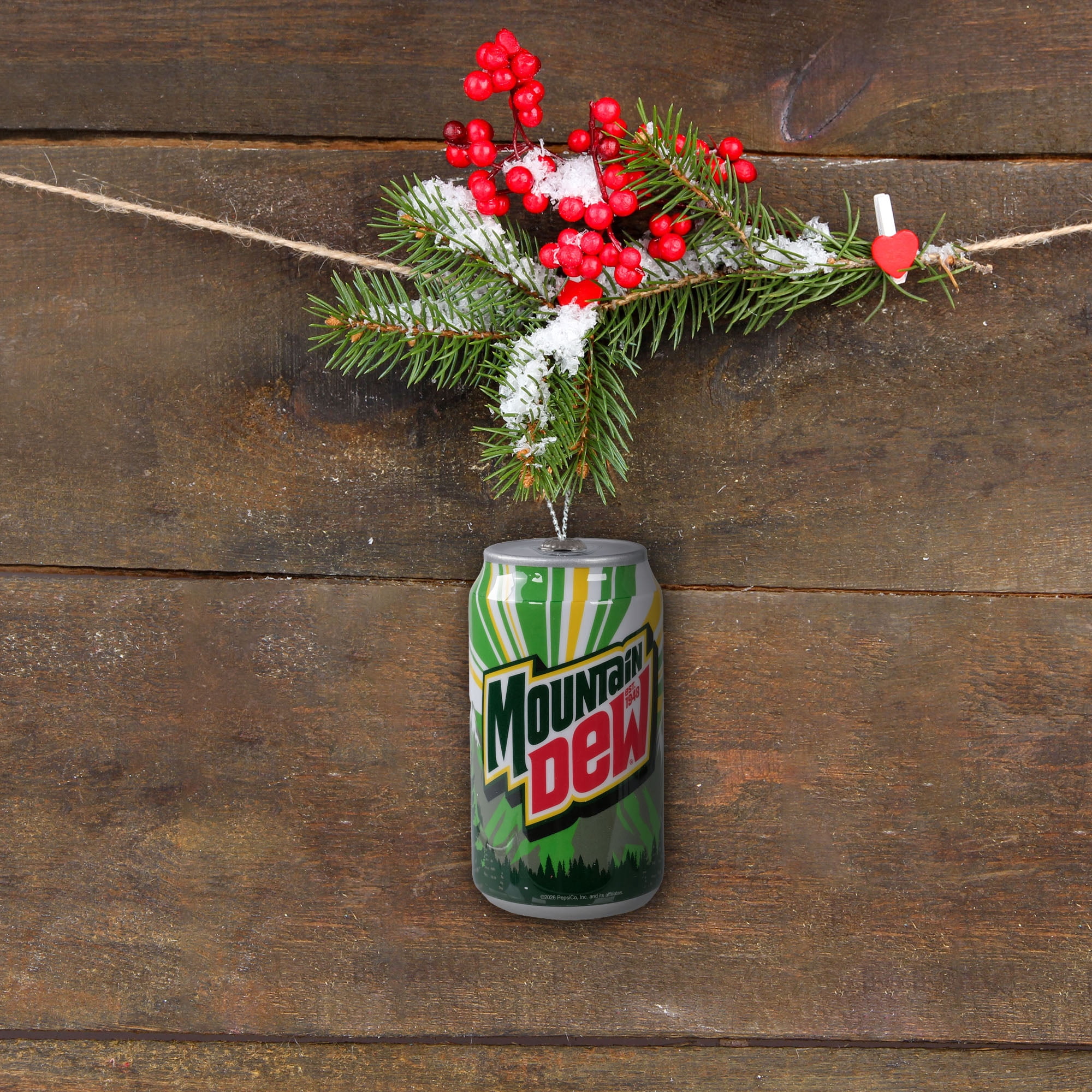 Mountain Dew Can Christmas Tree Ornament