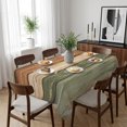 thumbnail image 6 of Farmhouse Sage Green Brown Table Cloth Waterproof Tablecloths, Vintage Wooden Striped Tablecloth Dining Table Cover for Kitchen Party Tabletop Outdoor, Rectangle Tablecloth 60x84 Inch, 6 of 9