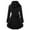 a-Black26134, variant on Women's Coat Autumn Winter Solid Color Plush Fuzzy Collared Coat With Ruffled Hem Long Sleeve Button Front Elegant Vintage Style Coat For Streetwear Activities Versatile Outerwear