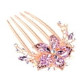 thumbnail image 2 of Limei Flower Floral Hair Combs Bridal Wedding Hair Crystal Rhinestones Women Hair Side Combs Hair Accessories for Women, 2 of 7
