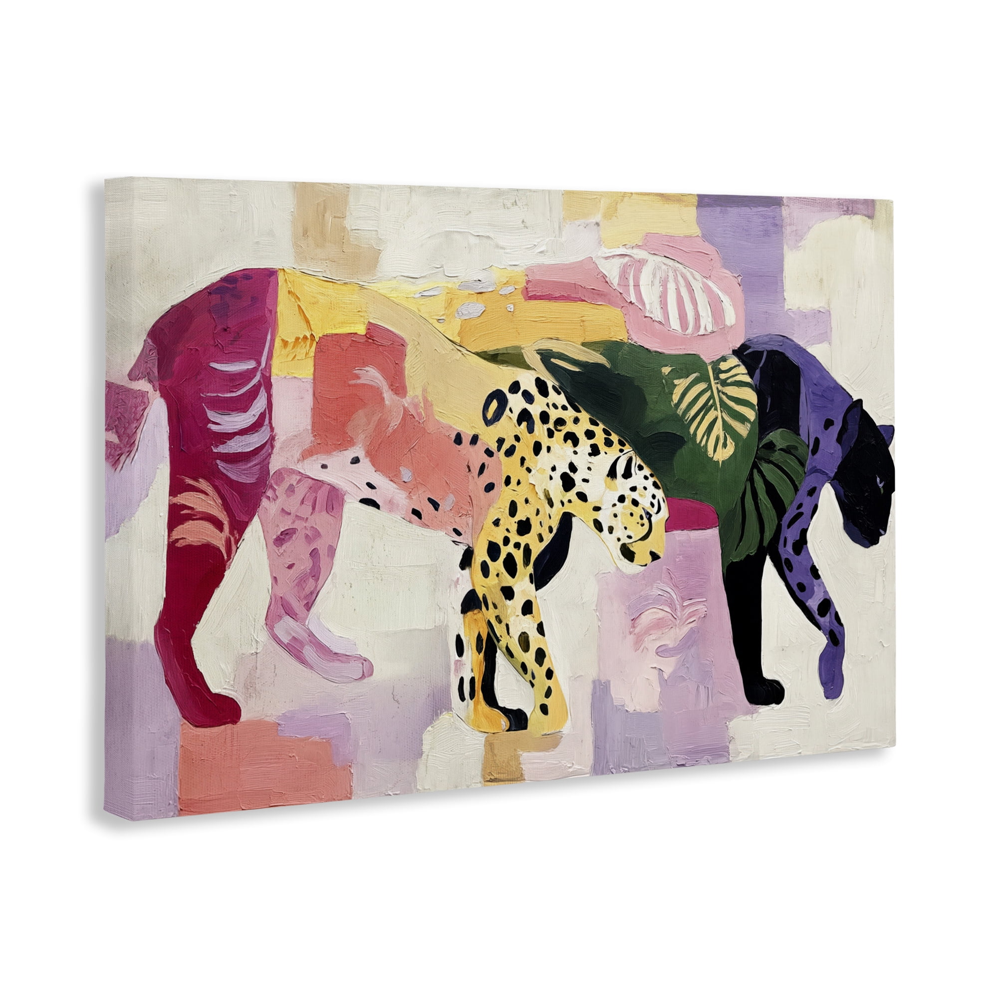 Candy Cats Tropical Wildlife Canvas Wall Art, design by Annabelle Hall