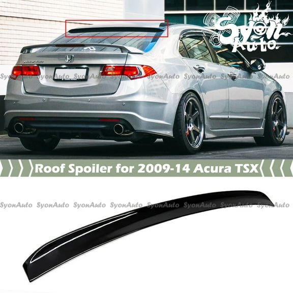 FOR 2009-2014 ACURA TSX CU2 GLOSS BLACK JDM DUCKBILL STYLE REAR ROOF SPOILER LID
