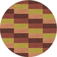 thumbnail image 1 of Ahgly Company Machine Washable Indoor Round Transitional Orange Area Rugs, 7' Round, 1 of 7
