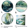 thumbnail image 3 of Designart "Escape to a Tropical Beach II" Coastal Wall Art - Coastal Green Coastal Tropical Hallway Wall Art Decor, 3 of 6