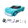 thumbnail image 3 of Coches RC de juguete y sonido, coche acrobático RC de derrape, control remoto con detección de gestos Azul, 3 of 9