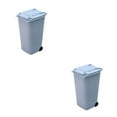 thumbnail image 4 of VONKY 1/2/3/5 Sturdy And Exquisite Wheelie Trash Can Waste Management Solution Easy To Clean blue grey 2PCS, 4 of 6