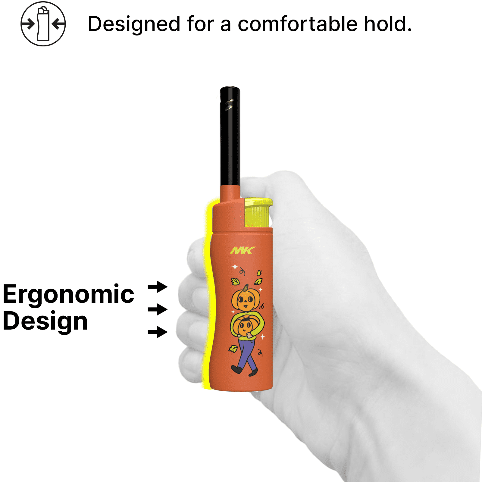M-K Mini Refillable Gas Torch – Ergonomic Butane Jet Flame Lighter