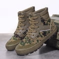 thumbnail image 5 of Willtoo Mens Camo Canvas High‑Top Boots Casual Lace‑Up Outdoor Hiking Sneakers Non‑Slip Lightweight Durable Shoes for Field Activities, 5 of 6