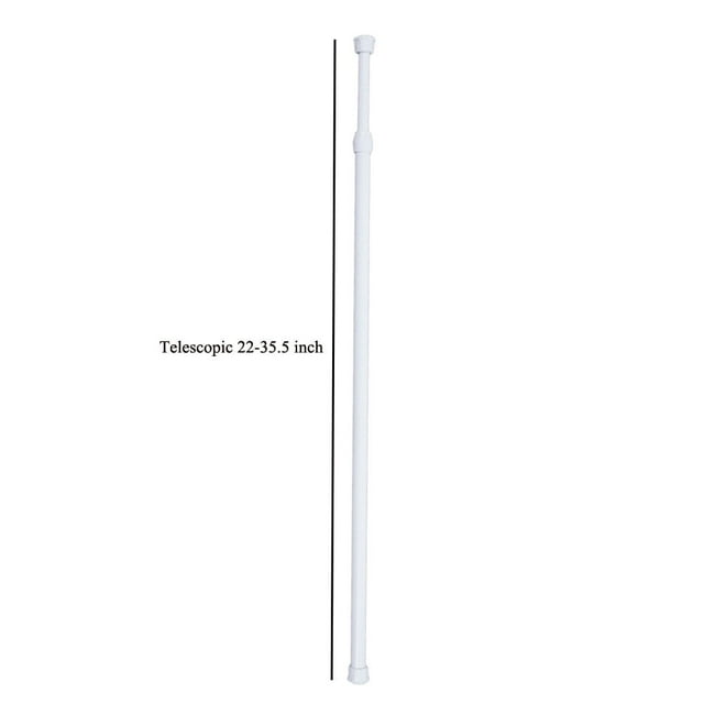 AHMT Tringle de Rideau de Douche à Tension pour la Maison, Blanche, Tringle de Rideau de Douche Réglable de Qualité Supérieure pour Salle de Bain, Installation Facile Sans Perçage – Tringle de Rideau de Douche à Tension à Ressort Résistante à la Rouille (22-35,5 Po)