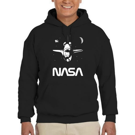 NASA Nasa Shuttle In Space Hoodie Men -NASA Designs, Male x-Large