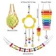 thumbnail image 3 of 5 PCS Bird Toys for Parakeets, Wood Parrots Toys, Budgie Toys for Bird Cage Accessories, Swing Hanging Standing Chewing Toy Hammock Climbing Ladder Bird Cage, 3 of 7