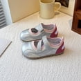 thumbnail image 5 of Girls Flat Sandal Glitter Mary Jane Princess Shoes Sequin Party Wedding Shoes Toddlers Kids Ballet Dress Shoes Birthday Prom Cosplay Dance Shoes Silver 13, 5 of 7