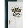 thumbnail image 3 of Eveokoki Happy Passover - Hanging Porch Pesach Jewish Holiday Party Outdoor Decorations - Front Door Decor - 12x12Inches, 3 of 5