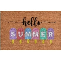Beautynvta Welcome Door Mat, Summer Themed DoorMat, Heavy Duty Absorbent Resist Dirt Door Rug for Indoor Outdoor Home Porch Entrance Decor, 23.6" x 15.7"
