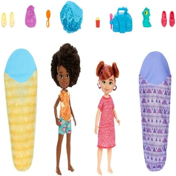 Karmas World Slumber Party Toy Playset with 2 Dolls & Accessories, 15-Pieces