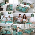 thumbnail image 5 of 3 Piece Boho Coastal Beach Duvet Cover Set Full Size,Microfiber Comforter/Quilt Cover with Corner Ties and 2 Pillowcases,Summer Ocean Tropical Tree Flower All Season Soft Bedding with Zipper Closure, 5 of 8
