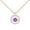 Amethyst, variant on Collection 0.60 Carat (ctw) Round Blue & White Diamond Dancing Style Pendant for Women with 18 Inch Silver Chain in 10K White Gold