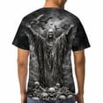 thumbnail image 5 of LAOLIUSN Men's Skull Graphic T-Shirt Summer Short Sleeve Tops, S-4XL, 5 of 7