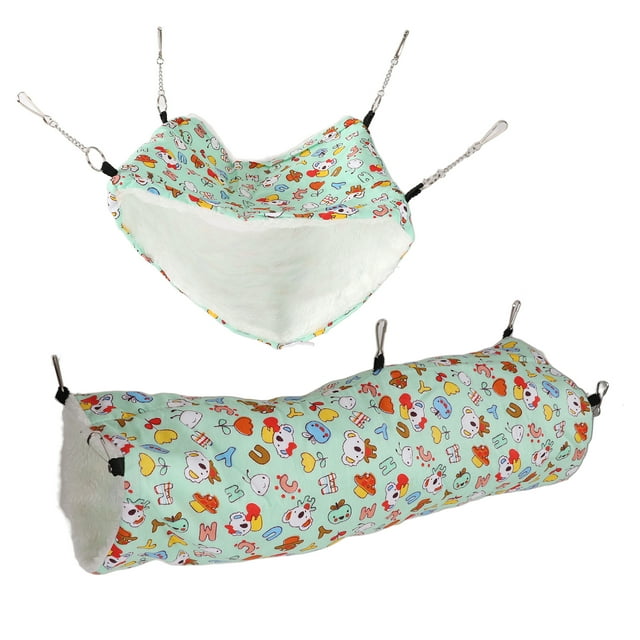 Small Pet Cage Hammock Set, Hamster Hammock Tunnel Cage Passage Design Comfortable Satisfying Nature For Small Animals For Squirrel For Hamster