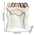 thumbnail image 2 of Sisters by My Side Six Sisters Sculpture, Best Friends Forever Statue with Heart Gesture, Abstract Women Friendship Decor for Home Shelf Tabletop, Meaningful Bestie Gift for Birthday Christmas(Six), 2 of 2