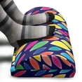thumbnail image 3 of Abstract Foot Rest, Colorful View of Round Striped Elements Whimsical Shapes and Concept, Non-Slip Backing Adjustable Ergonomic Memory Foam Leg Support for Office, Indigo and Multicolor, by Ambesonne, 3 of 5
