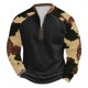 thumbnail image 2 of Blusas y camisas de manga larga con cuello redondo Sudadera con capucha de cuello redondo para hombre Jersey estampado Top de manga larga Blusa de poliéster para hombre, 2 of 4