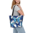 thumbnail image 2 of Disketp Blue and White Butterflies Bolsa de Hombro Casual para Mujer, Bolso Cruzado para Compras, Viajes y Uso Diario, 2 of 6