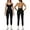 Black, variant on PISONIC Womens Workout Sets Two Piece Cross Back Tank Top Matching High Waist Leggings Sets Gym Outfits Work Out Clothes