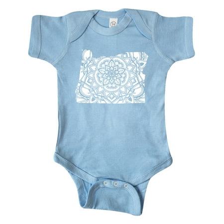

Inktastic Oregon Silhouette Mandala Gift Baby Boy or Baby Girl Bodysuit