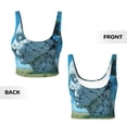 thumbnail image 5 of Fotbe Cracked Earth Head Tree Pattern Womens' Sports Bra Longline Wirefree Padded with Medium Support Sports Moisture-Wicking Workou Vest,Tank Top-, 5 of 7