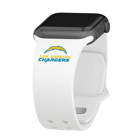 White Los Angeles Chargers Logo Silicone Apple Watch Band
