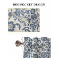 thumbnail image 6 of Blue Flowers 2 Panel Kitchen Curtains for Windows, Spring Floral Elegant Pastoral Rustic Bathroom Privacy Curtain, Home Décor Window Treatment for Bedroom/Living Room 55"x45", 6 of 6