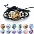 thumbnail image 2 of Pulsera de cuero con botón a presión, brazalete de dibujos animados de Anime, Zhongli, Hutao, Tartaglia, joyería de Cosplay, juego Genshin Impact, 2 of 5