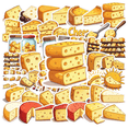 thumbnail image 2 of LUUFILx 50pcs Cartoon Cheese Stickers Food Stationery Kids Decals Laptop Water Bottle Phone Notebook Toy Guitar Luggage Stickers Set, 2 of 6