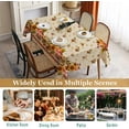 thumbnail image 5 of Fall Thanksgiving Double Border Decoration Tablecloth Rectangle Table Cover Perfect for Autumn Harvest Festival Party Kitchen Dinner Table Topper,60 x 102 (8-10 Seats),Pumpkin & Sunflower, 5 of 6